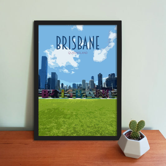 Brisbane Travel Poster