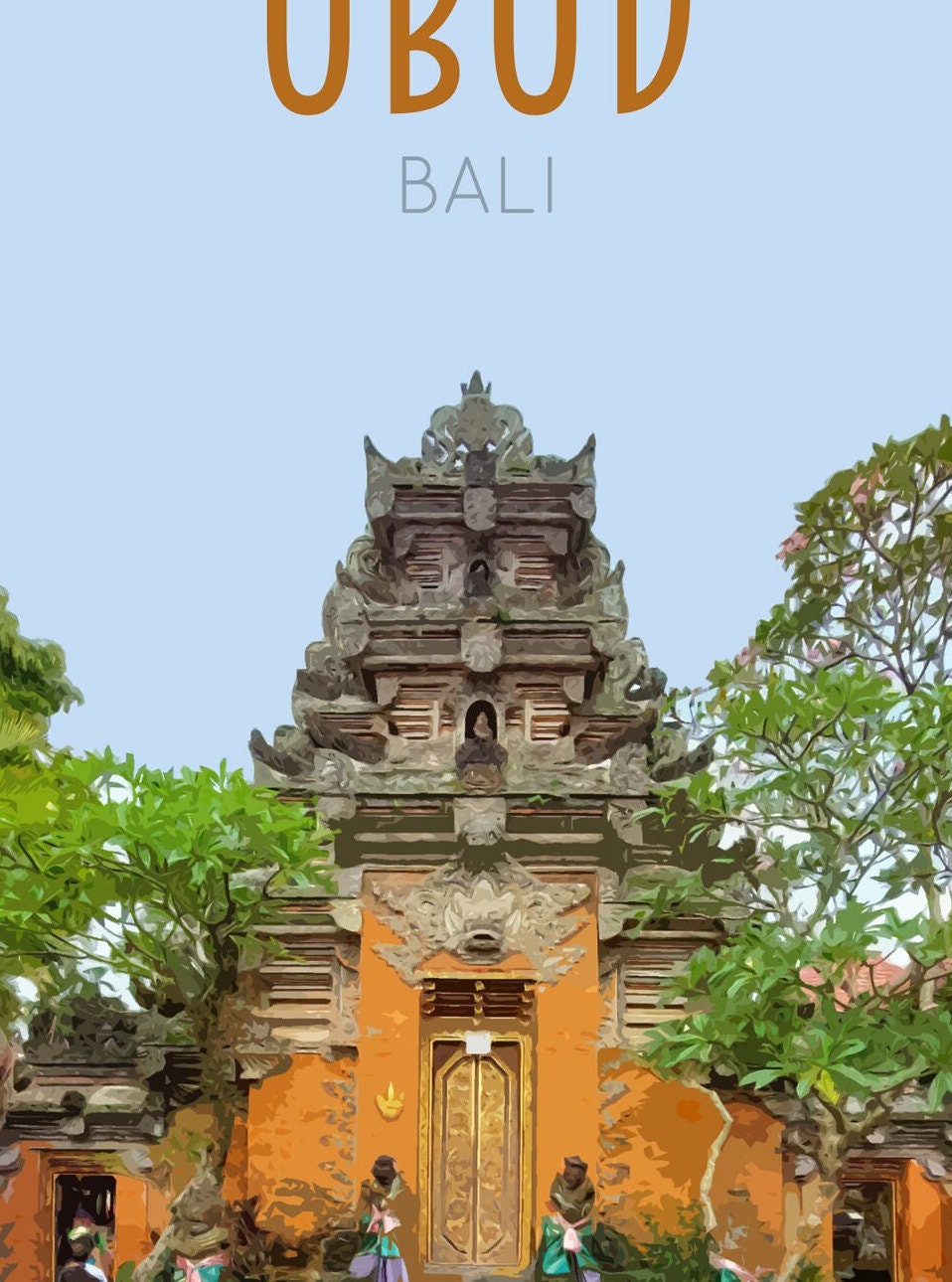 Ubud Travel Poster