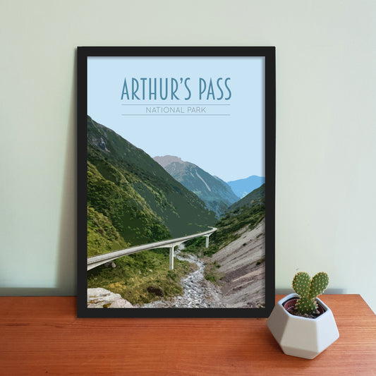 Arthur's Pass Travel Poster