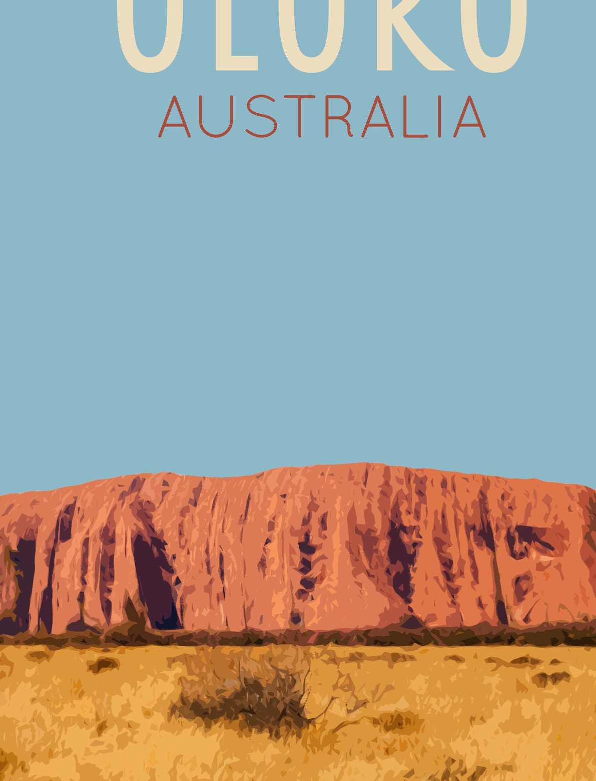 Uluru Travel Poster