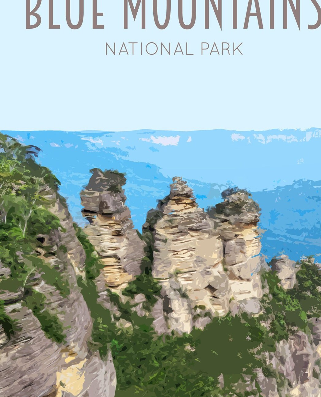 Blue Mountains Travel Poster