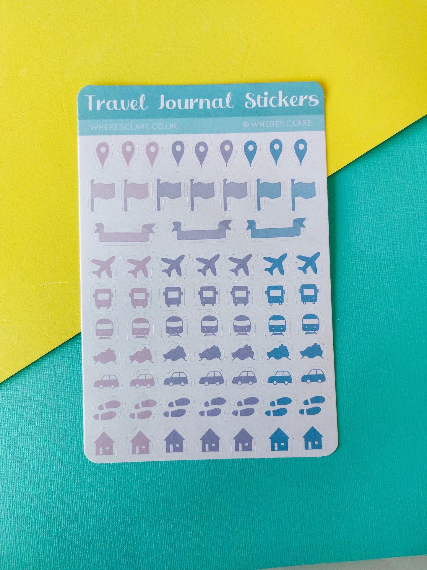 Travel Journal Sticker Sheet