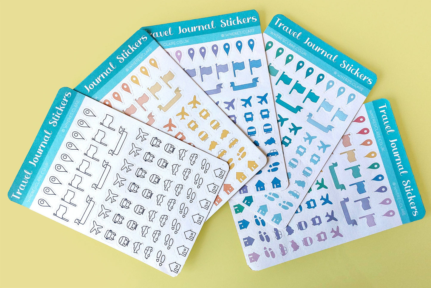 Travel Journal Sticker Sheet