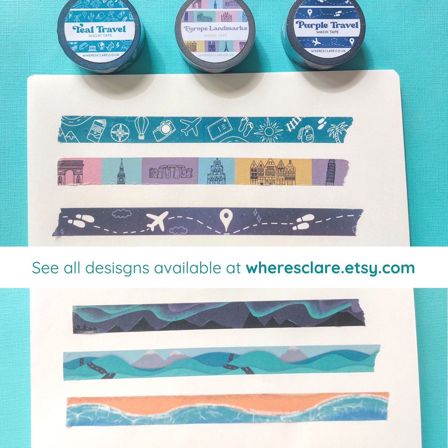 Europe Landmarks Washi Tape (10 metres)