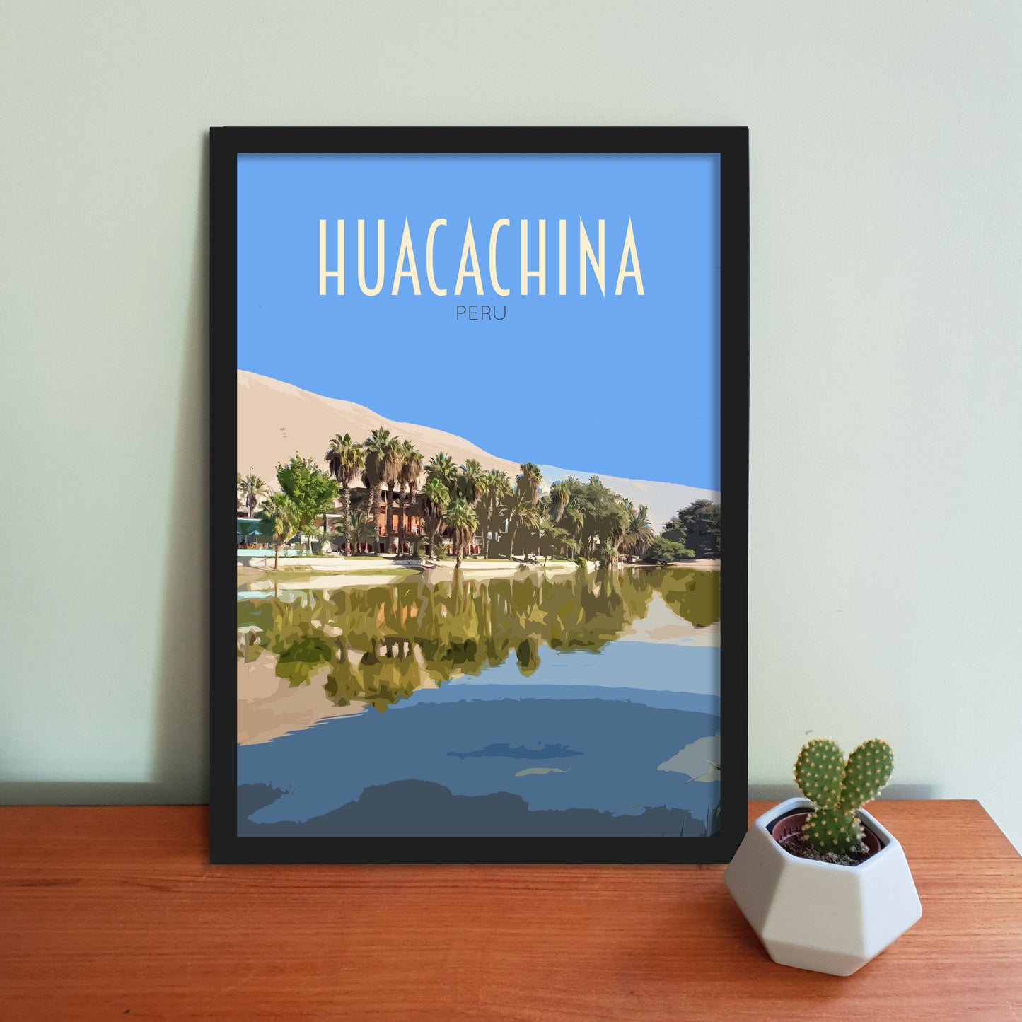 Huacachina Travel Poster