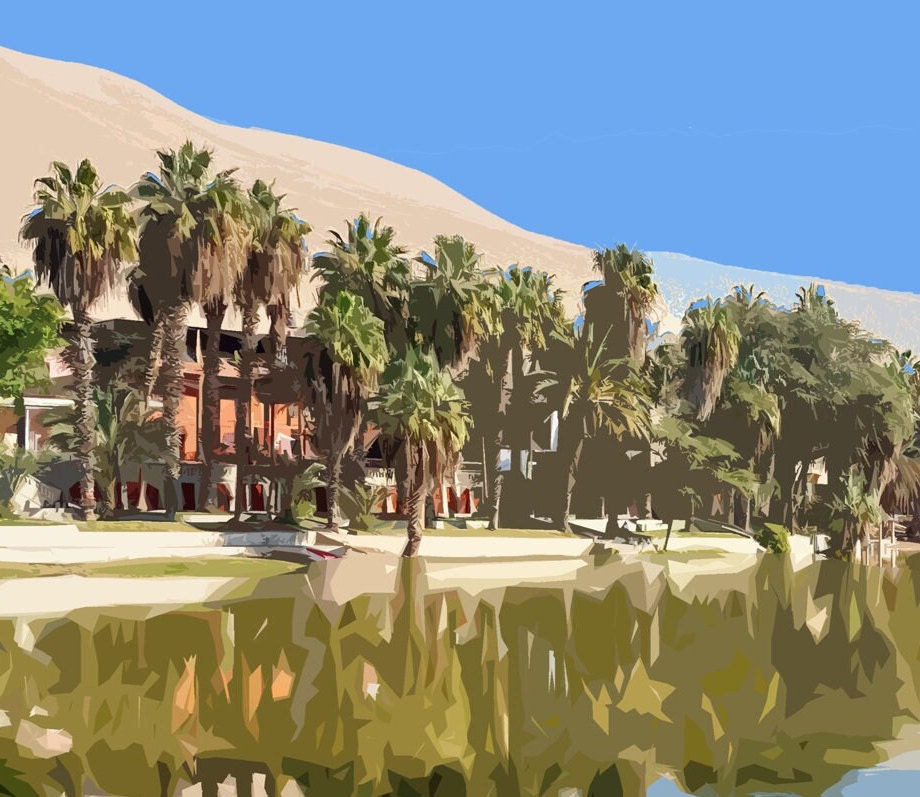 Huacachina Travel Poster