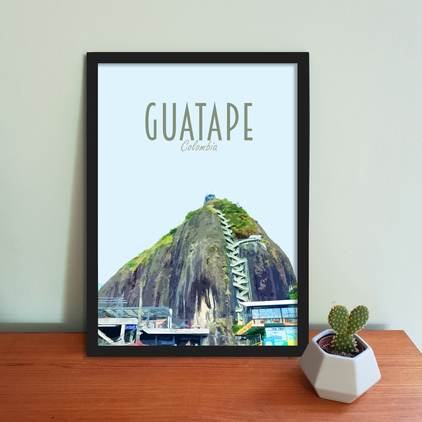 Guatape Travel Poster