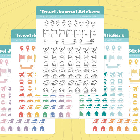 Travel Journal Sticker Sheet