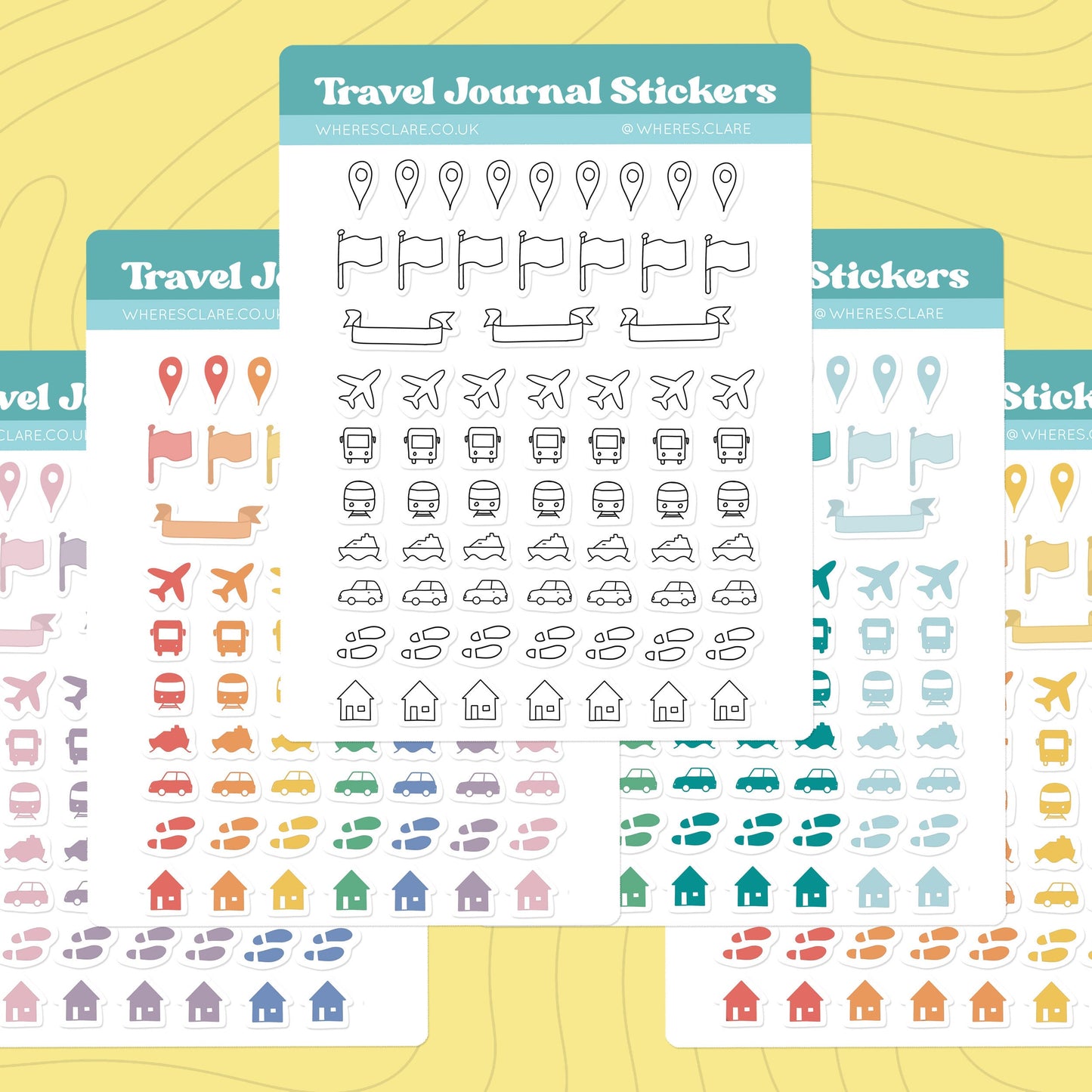 Travel Journal Sticker Sheet