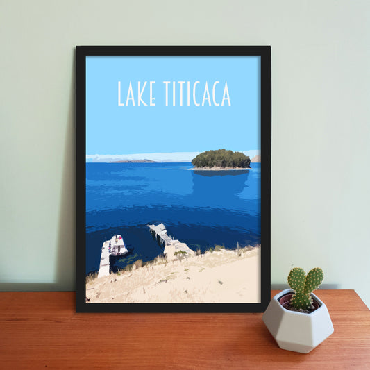 Lake Titicaca Travel Poster
