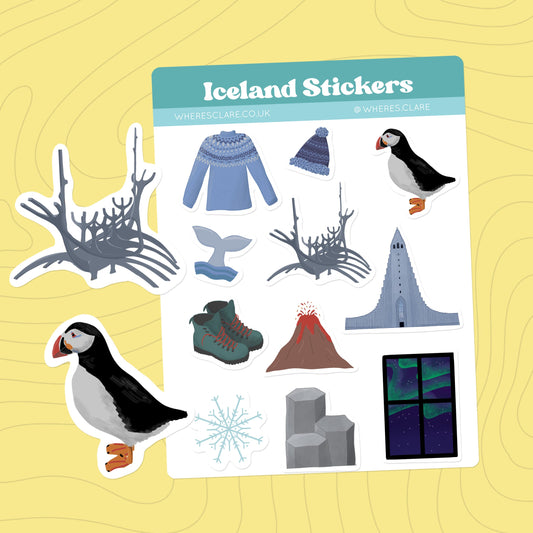 Iceland Sticker Sheet