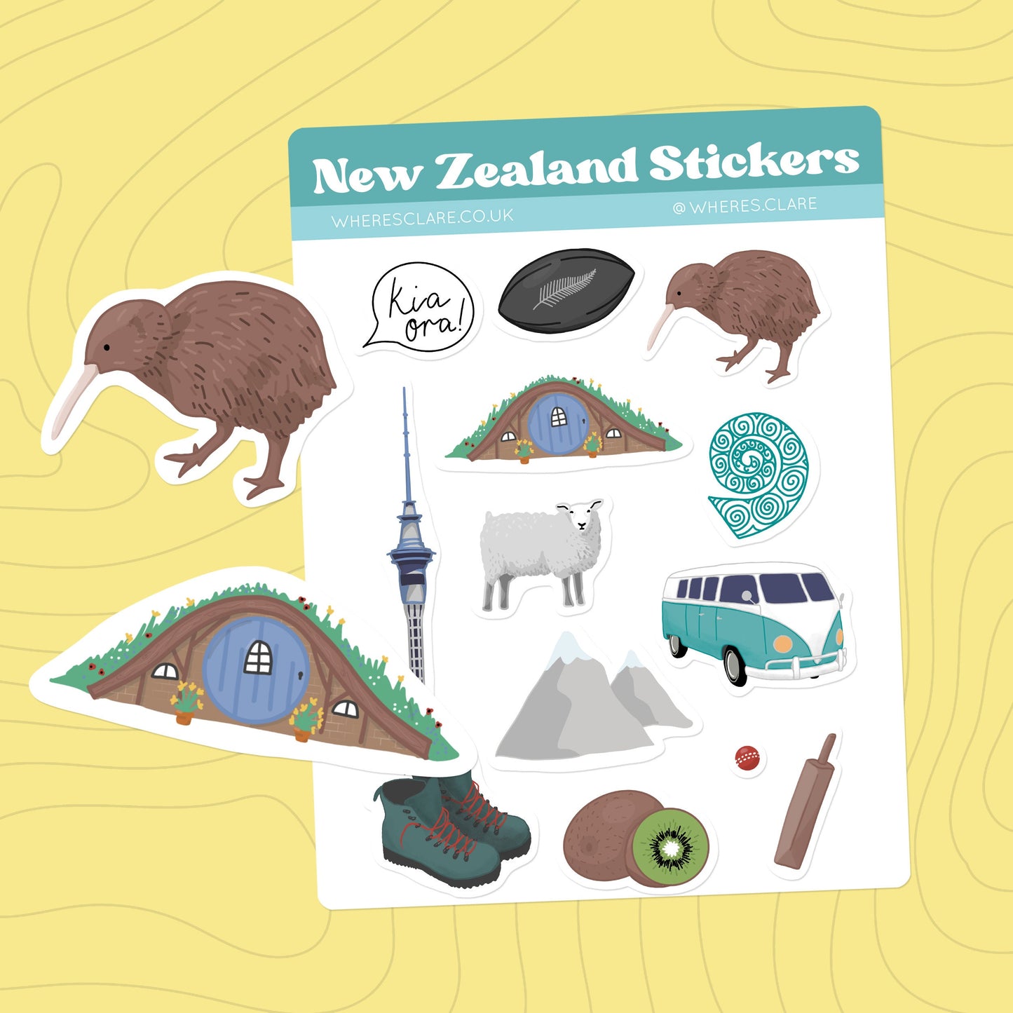 New Zealand Sticker Sheet