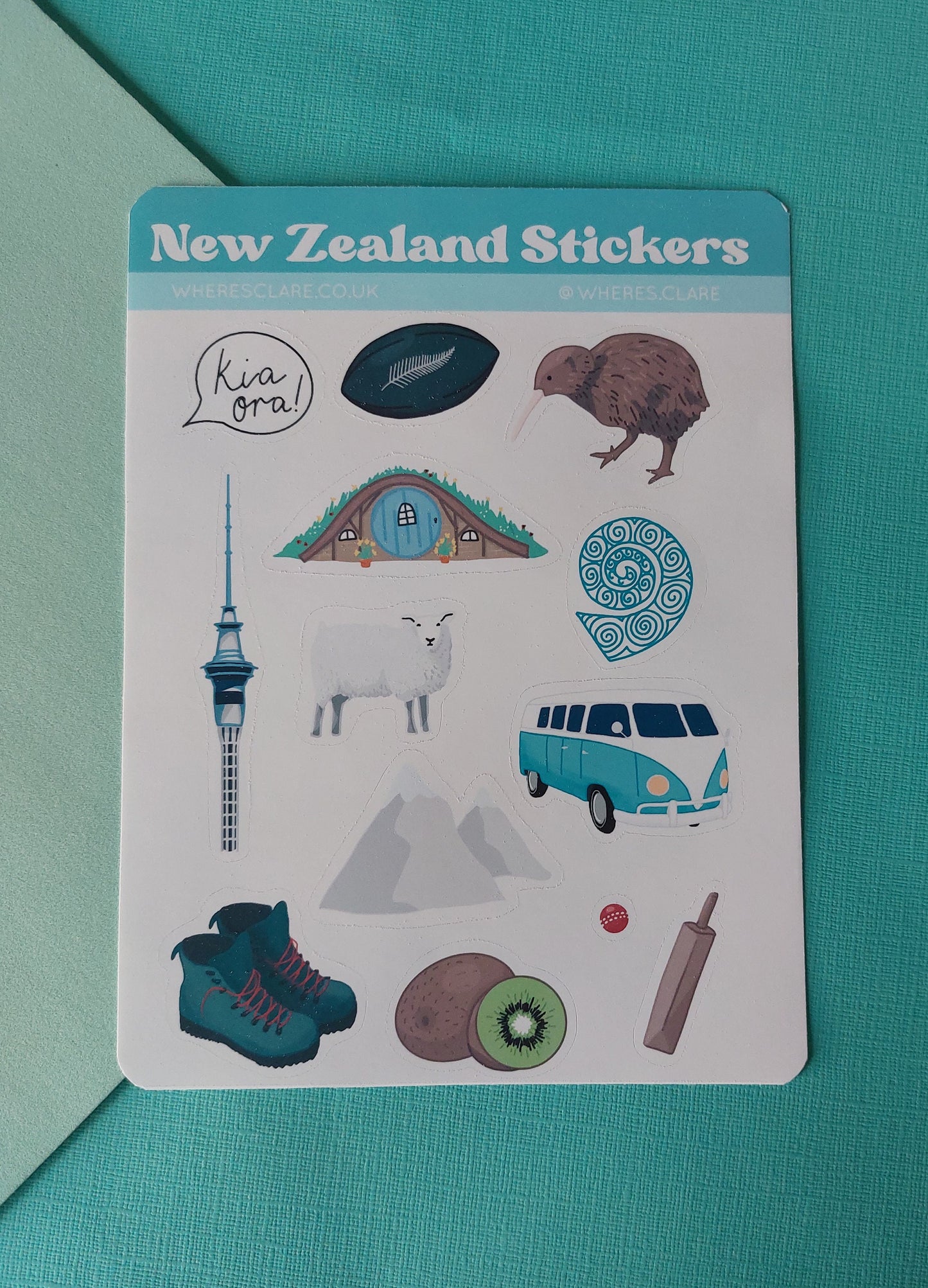 New Zealand Sticker Sheet