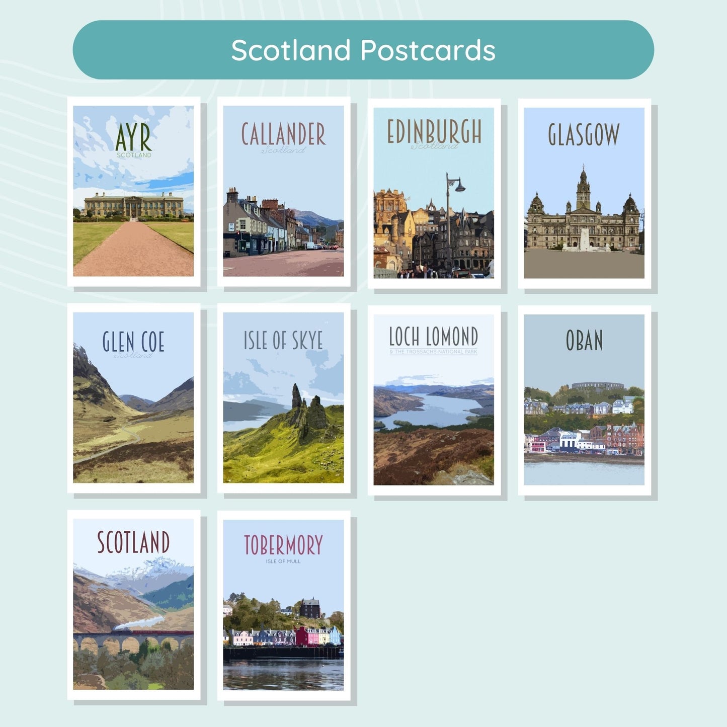 Scotland Postcards Pack