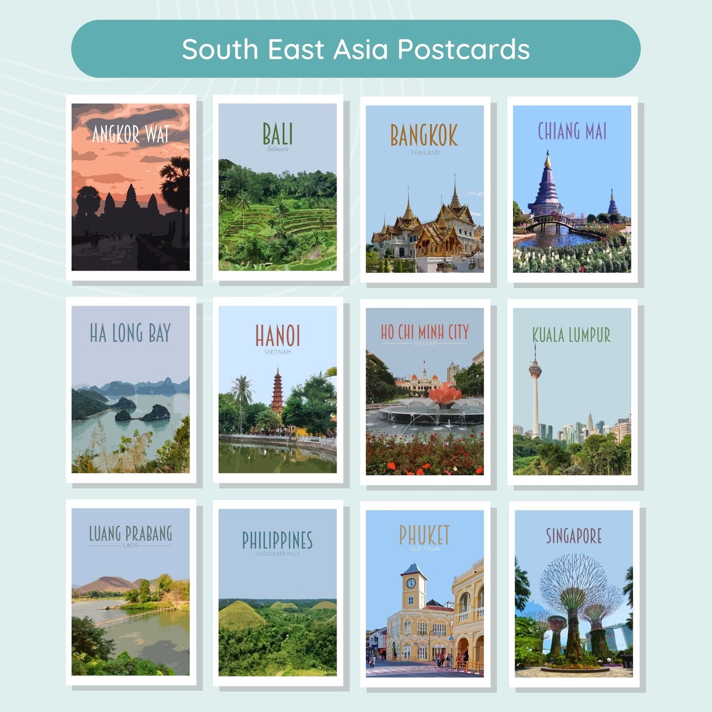South East Asia Postcard Pack