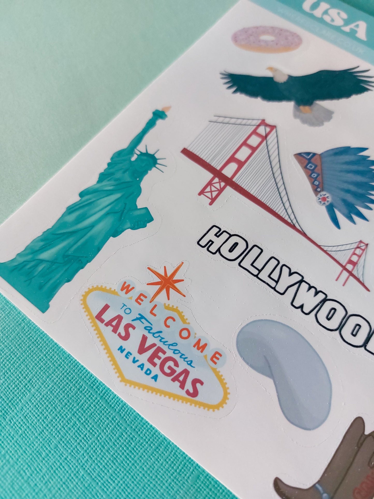 USA Travel Sticker Sheet