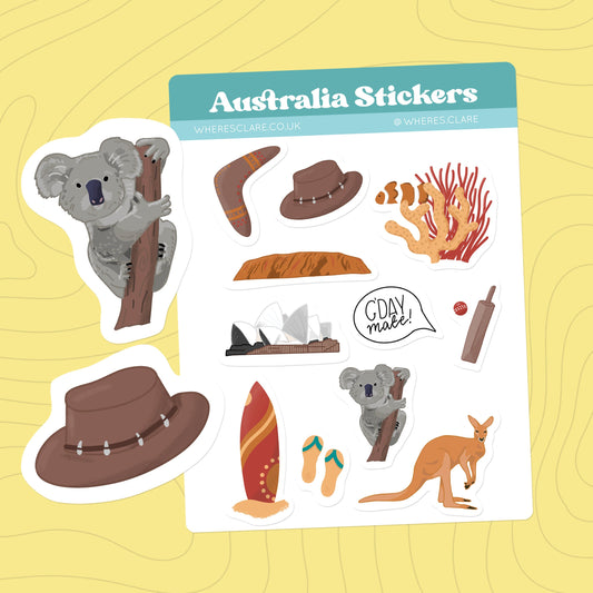 Australia Sticker Sheet